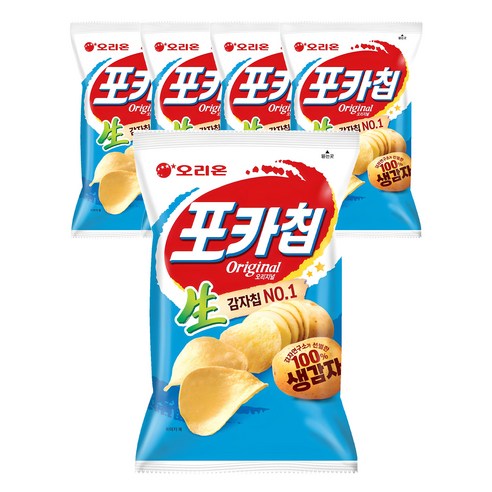오리온 포카칩 오리지널, 66g, 5개