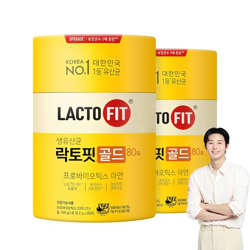 락토핏 생 유산균 골드, 80포, 160g, 2개