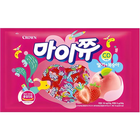 맛있는 여름의 향연, 마이쮸 딸기 복숭아 츄잉캔디