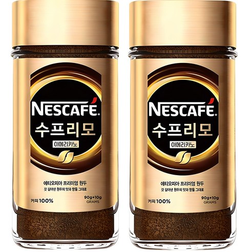 네스카페 수프리모 아메리카노 병 원두커피믹스, 100g, 1개입, 2개