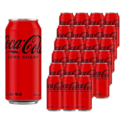 코카콜라 제로 캔, 490ml, 24개
