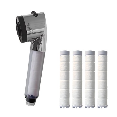 대림바스 디클린 수압상승 향균필터 주방용 헤드 + 리필 필터 4p, 1개