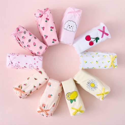 사랑스러운 우리 아이를 위한 최고의 선택, 베이스알파 에센셜 여아용 순면 팬티 세트 여아팬티