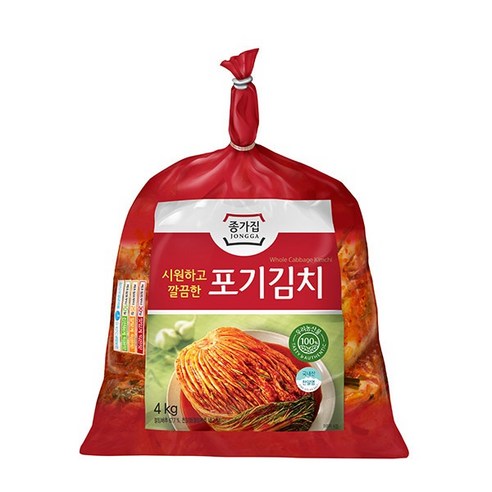 종가집포기김치10kg 제목: 종가집 배추김치 4kg – 신선하고 맛있는 김치의 대표!