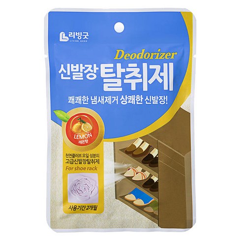 리빙굿 신발장 탈취제 레몬향, 2g, 1개