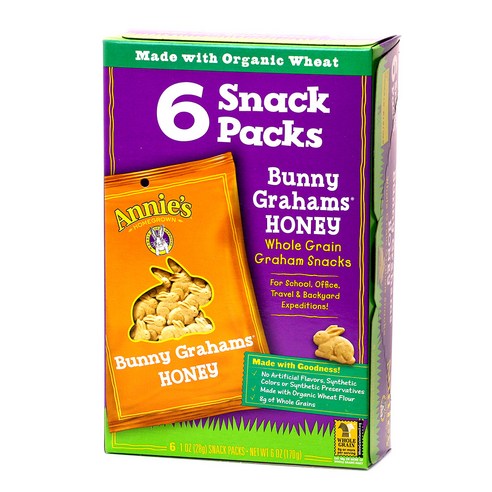 Annie''s Homegrown 버니 그레이엄 허니 스낵, Honey, 280g