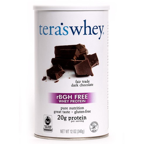 테라스웨이 rBGH 프리 웨이 프로틴, 340g, 1개, 다크 초콜릿(Dark Chocolate)