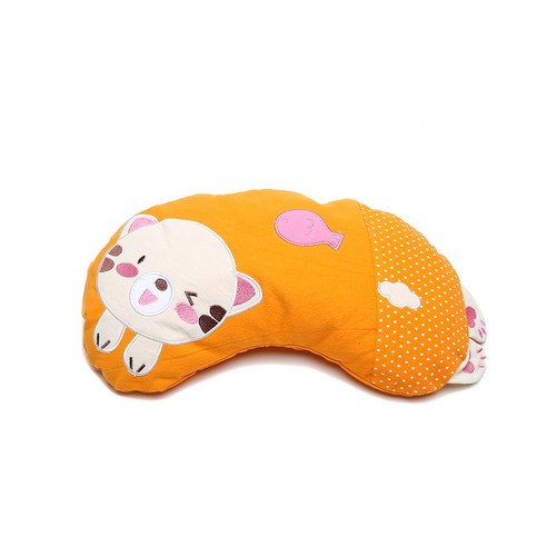 반달고양이 아동메밀베개, 오렌지, 1개
