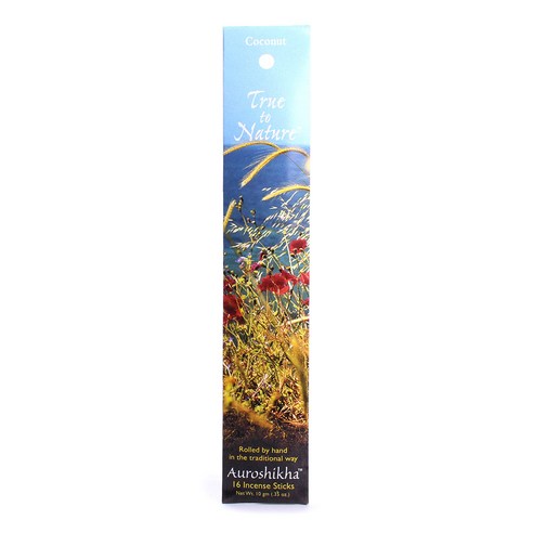 Auroshikha 트루 투 네이쳐 인센스 10g 16개입, Coconut