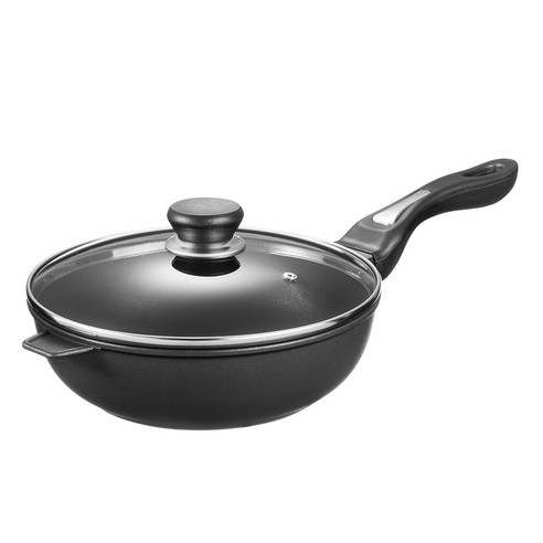 [지에스더블유] 나노다이아몬드 프라이팬 디프, 2p (디프 24cm 1p, 뚜껑 1p), 24cm