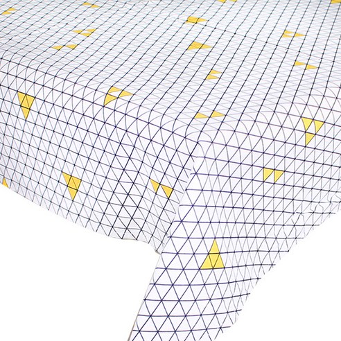 라이프스푼 식탁보, 옐로우 포인트 화이트, 230 x 130 cm