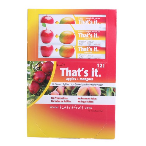 댓츠잇 프루트 바, 35g, 12개입, Apple & Mango
