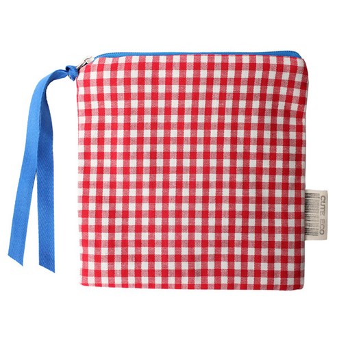 파우치 더깔끔 2P 남녀공용 슬림 지퍼 카드지갑 동전 키 수납 가방 파우치 커플템 간단 큐트에코 북유럽 빈티지 롱테잎 방수 시크릿 파우치 A