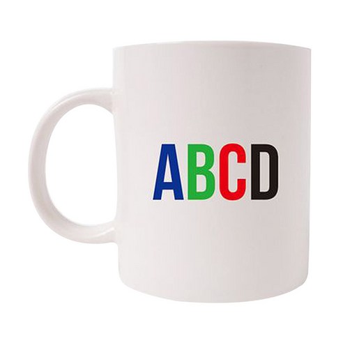 의미가 머그컵 26 x 9.5 cm, ABCD, 1개