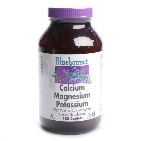 블루보넷 칼슘 마그네슘 포타슘 캐플렛 글루텐 프리 무설탕, 1개, 180정