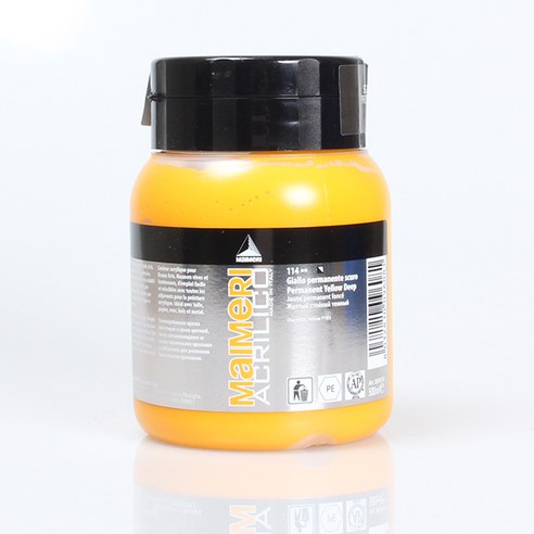 마이메리 아크릴리코 500ml 낱색 아크릴물감, 114 AM PERMAN YELL DEEP, 1개