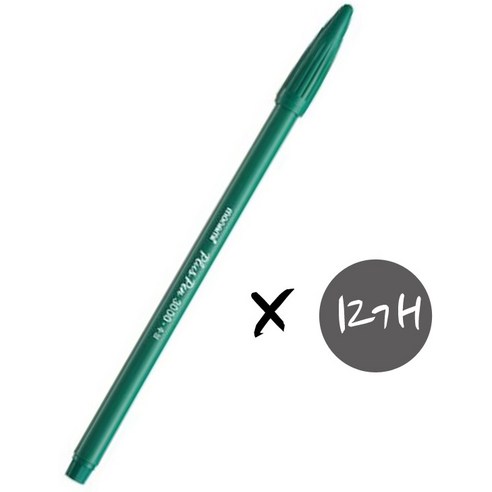 모나미 플러스펜3000 DZ 0.4mm, 녹색, 2개