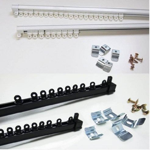 메종텍스타일 부드러운 커튼레일 305~420cm, 화이트, 1개
