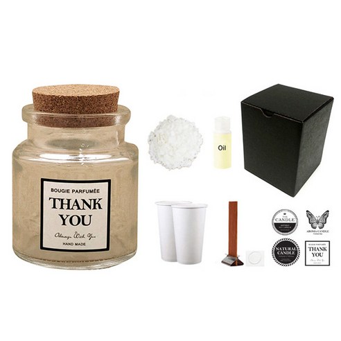 캔들KIT 콜크원형투명 100ml 향수향, BLACK BERRY BAY