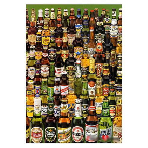 퍼즐라이프 맥주 컬렉션 직소퍼즐, 500피스, 혼합색상, 1개