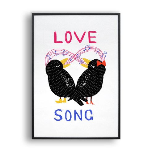 [올뉴프레임] Love song, (MDF화이트)