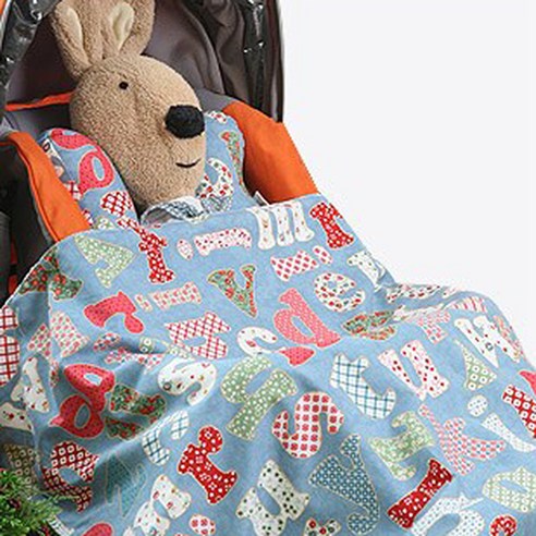 코니아일랜드 극세사 블랭킷 M, 알파벳(블루)
