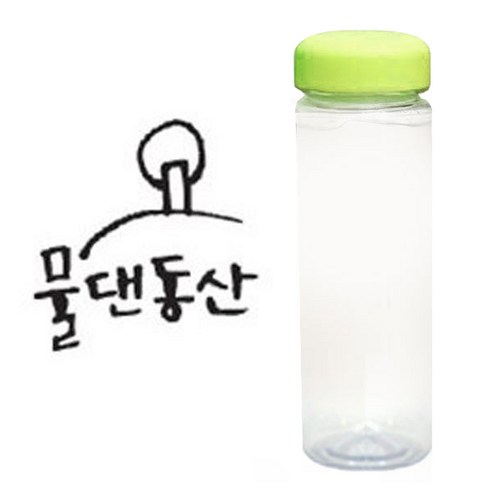 1AM 캘리그라피 보틀 연두뚜껑, 물댄동산 (진회색), 500ml