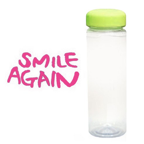 1AM 캘리그라피 보틀 연두뚜껑, smileA (핑크), 500ml