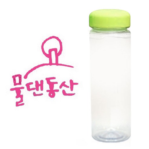 1AM 캘리그라피 보틀 연두뚜껑, 물댄동산 (핑크), 500ml