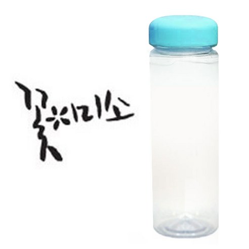 1AM 캘리그라피 보틀 하늘뚜껑, 꽃미소 (진회색), 500ml