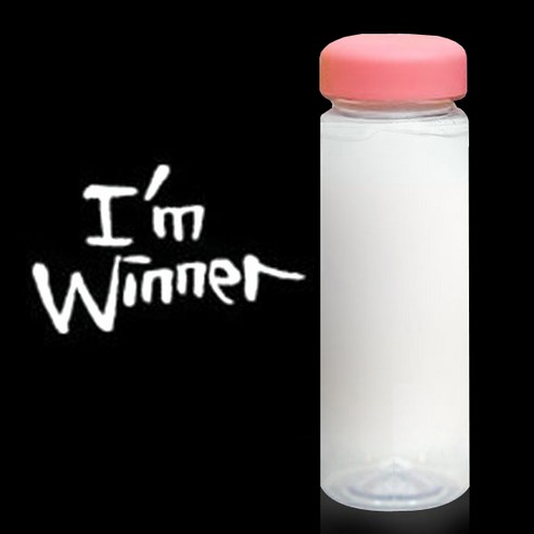 1AM 캘리그라피 분홍뚜껑 보틀, Imwin (흰색), 500ml