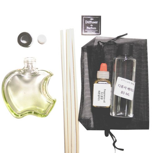 디퓨저KIT-애플6mm우드 그라그린-꽃향, 110ml, LEMONGRASS