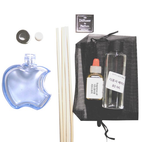 디퓨저KIT-애플6mm우드 블루-향수향, 110ml, 러브스토리