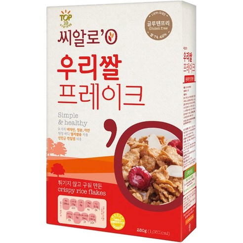 씨알로 우리쌀프레이크 시리얼, 280g, 1개