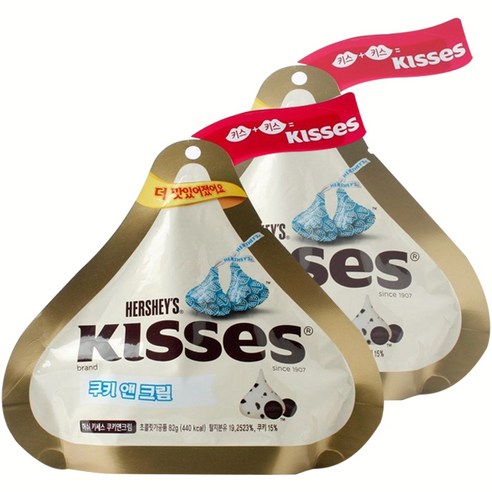 허쉬 키세스 쿠키앤크림, 82g, 2개