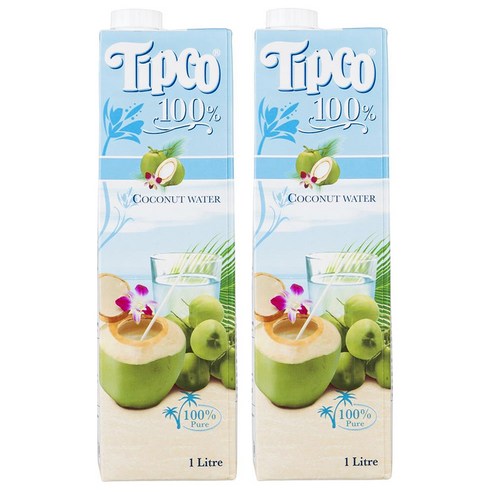 팁코 코코넛 워터 1000ml, 1L, 2개