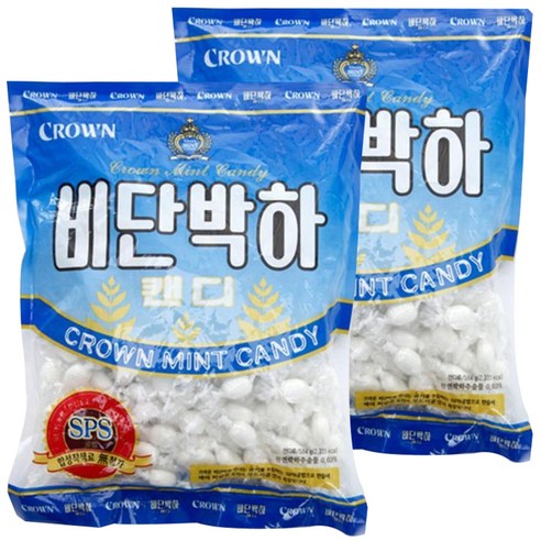 크라운 비단박하캔디, 584g, 2개