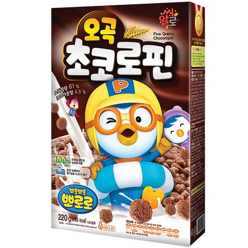 씨알로 뽀로로 오곡 초코로핀 시리얼, 220g, 1개
