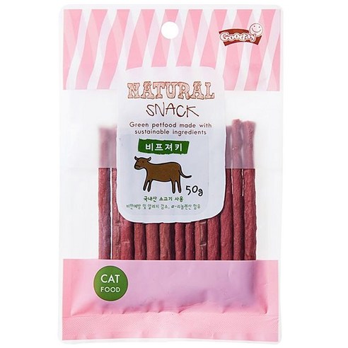 굿데이 고양이 내츄럴 스낵, 비프, 50g, 1개