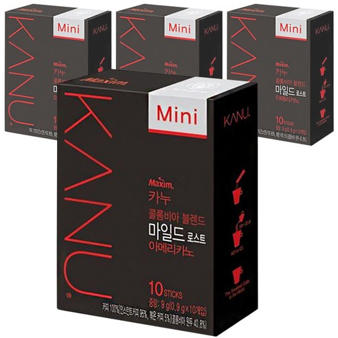 카누 콜롬비아 블렌드 마일드 로스트 아메리카노 원두커피믹스, 0.9g, 40개