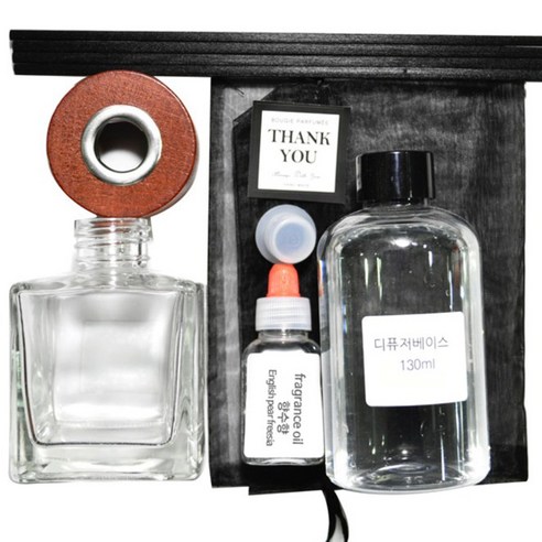 케이지 디퓨저KIT-큐브사각 우드캡 향수향, 83 잉글리쉬피어프레지아, 180ml