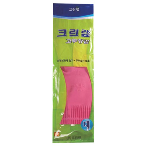 고무장갑  [크린랲] 고무장갑, 핑크, 중(M), 10개