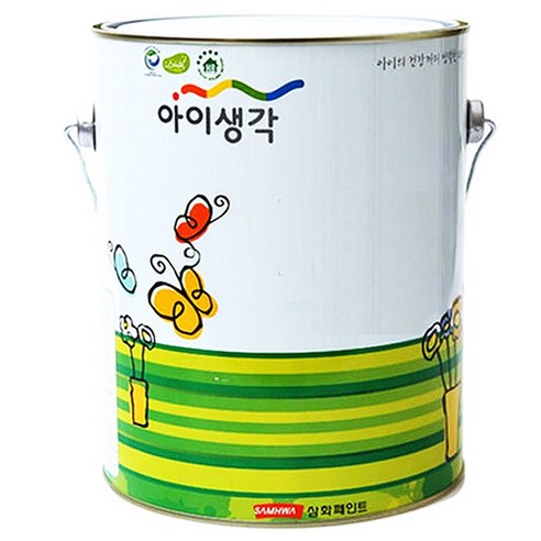 아이생각 수성 무광 페인트 4L, 화이트크림