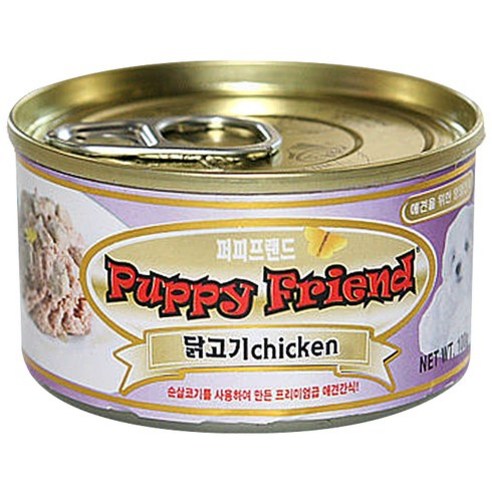 퍼피프랜드 원형 캔간식 100g, 닭고기, 3개