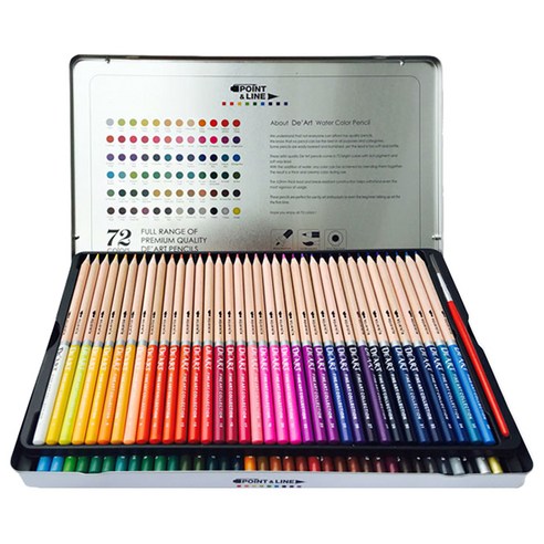 디아트 수채 틴케이스 색연필, 72색, 1개