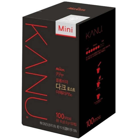 맥심 카누 다크로스트 미니 아메리카노, 0.9g, 100개입, 1개