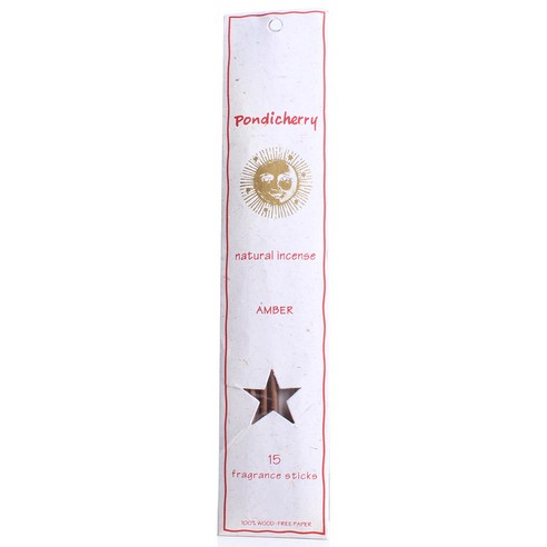 Pondicherry Natural Incense 프래그런스 스틱 인센스 15개입, Amber