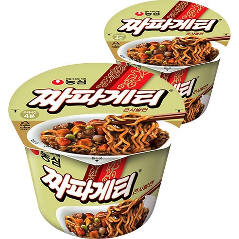 농심 짜파게티 큰사발면, 2개