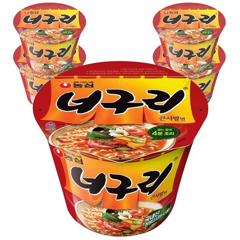 끌리는 맛 너구리 큰사발면면 16개 BOX BOX 16개 큰사발면면 너구리 농심X492DX, 1개