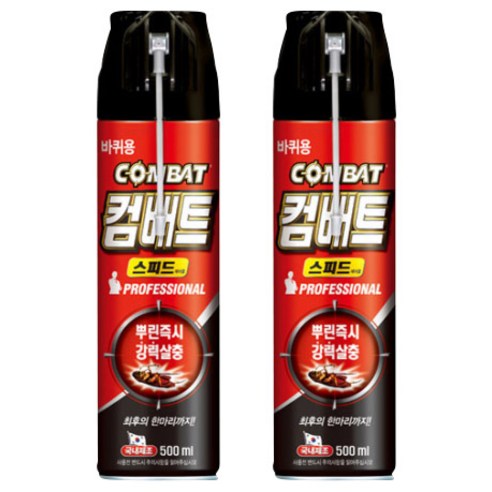 컴배트 스피드 에어졸 바퀴용, 500ml, 2개
